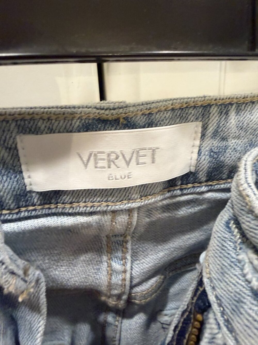 VERVET Denim 90's Vintage Super High Rise Cargo Straight Jeans- - Picture 5 of 7